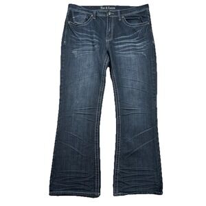 Axe & Crown Jeans Mens 38x32 Big Daddy Baggy Y2k Style Embroidered Distressed